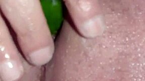 gay anal with cucumber in amateur solo
