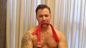 bombeiro sarado brasileiro strip tease with big cock