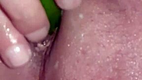 gay anal with cucumber in amateur solo