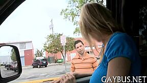 naughty crossdresser gives hunk a lusty blowjob