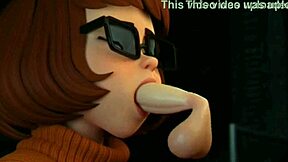 Velma penes fantasmas in this fantasy scene
