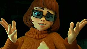 Velma penes fantasmas in this fantasy scene