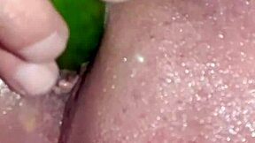 gay anal with cucumber in amateur solo