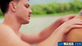 straight friends try gay sex outdoors