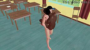 White man lifts black man for anal