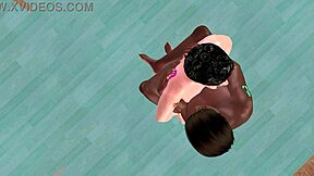 White man lifts black man for anal