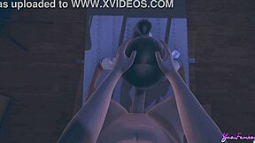 Yaoi femboy - simon sucks cock and gets fucked in the warehouse - crossdress anime manga porn gay