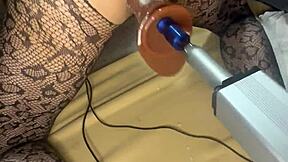 Creaming hard on that big dildo toy