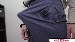 Jimmy michaels milks his shaved cock
