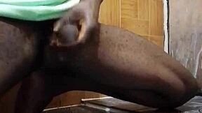 athletic college guy having fun alone in his bedroom pov