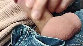 I wank my big cock and cum
