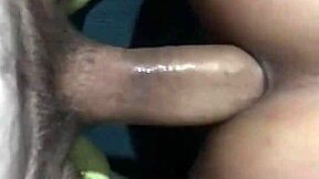 Fat muscular guy takes his girlfriend brother bareback in the car with socks on