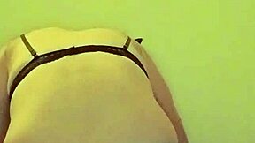 sexy solo panty sniffing fetish play in lingerie