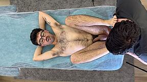 Hairy latino twink gets shaved then rewarded