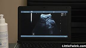 dr wolf uses an ultrasound to watch his own cock slide inside austins body