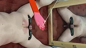 Gave him twenty six ass slaps while balls stretched hard