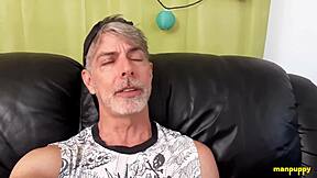 richard lennox jerks off and dirty talks from the sofa