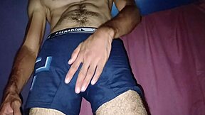 rubbing my cock through my boxers