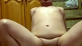 My favorite position with huge dildo feels amazing