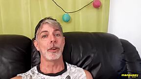 richard lennox jerks off and dirty talks from the sofa