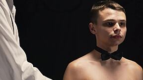 Boy shows smooth hole to bidders