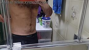 After my sweaty workout I fingered my hairy bear hole and licked it