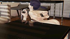 chained anime guy gets ravaged and creampied