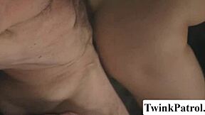 Three scout master gangbang twink in the mountain