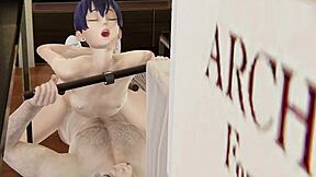 chained anime guy gets ravaged and creampied