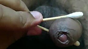 gay masturbating without touching cock with some oil