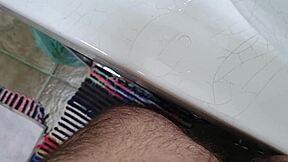 After my sweaty workout I fingered my hairy bear hole and licked it