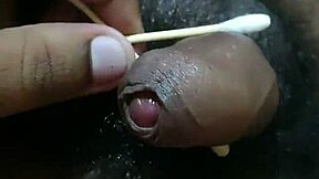gay masturbating without touching cock with some oil