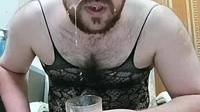 Fresh cum covers my whole face