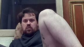 masturbation of a tattooed thick assed gay man