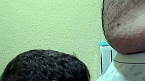hairy fat guy fucks my mouth and cums