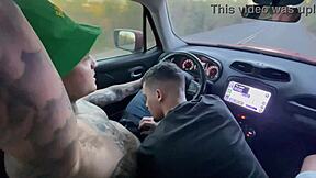 recebi uma mamada na estrada with big cock and boots