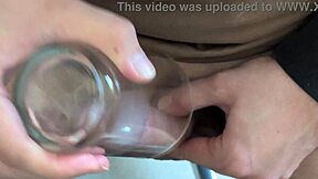 Dirty object play joi fuck a glass with your pre-cum and spit intense glass play challenge and edging instruction