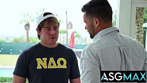 next door studios jock josh brady takes his stepdad beaux matthews ass as fraternity loyalty