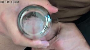 Dirty object play joi fuck a glass with your pre-cum and spit intense glass play challenge and edging instruction