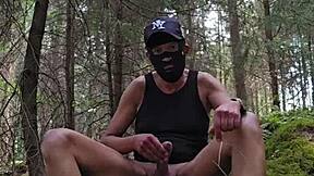 wanking alone in the forest today