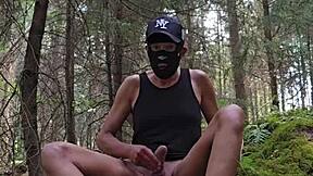 wanking alone in the forest today