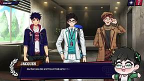 嘿，看这个运动员在户外游泳在精液中！