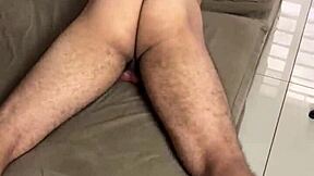 yo, spotted that big-tailed dude on the couch, made him suck my dick! 😜