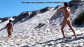 gay nude beach fun in public