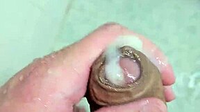 Jerking off in the shower