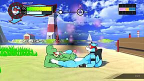 哦，太英雄了！基佬本子无尽射精配热辣海滩足交